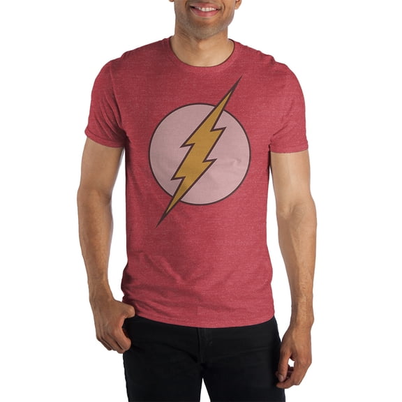 Flash Logo Mens Red Heather T-Shirt-Medium