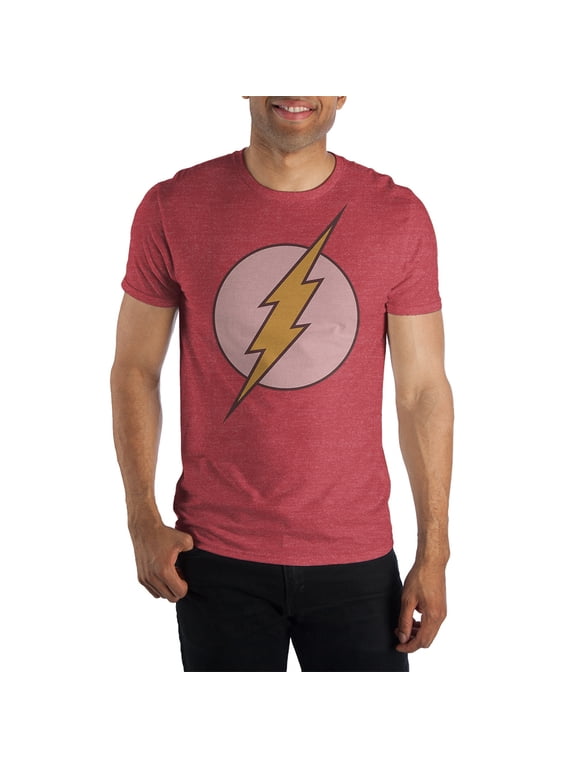 Flash Logo Mens Red Heather T-Shirt-X-Large