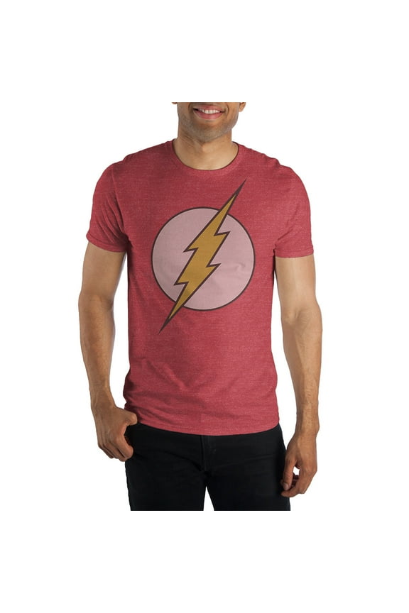 Flash Logo Mens Red Heather T-Shirt-X-Large
