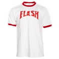 thumbnail image 1 of Flash Logo Red Ringer T-Shirt Superhero Halloween Costume Cosplay Tee, 1 of 7