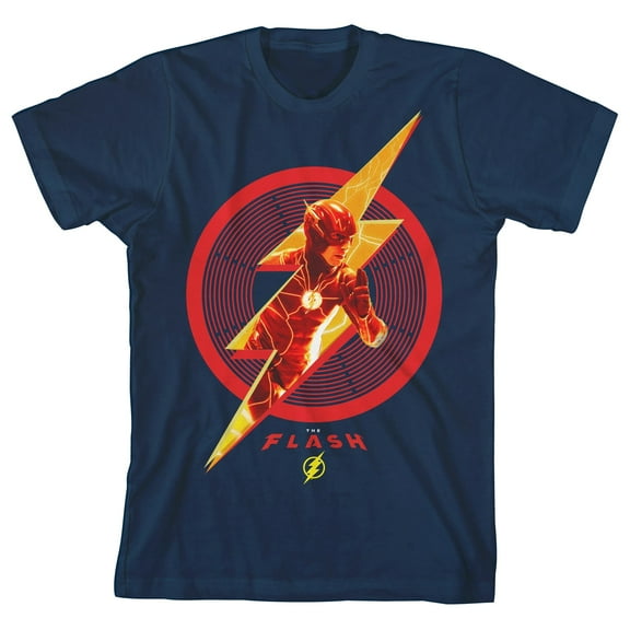Flash Logo Trap Graphics Youth Navy T-shirt