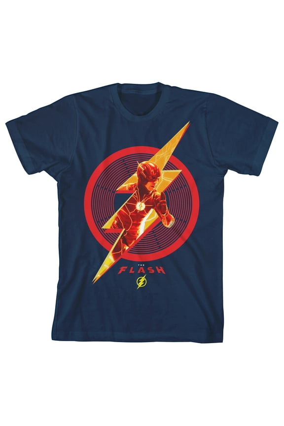 Flash Logo Trap Graphics Youth Navy T-shirt