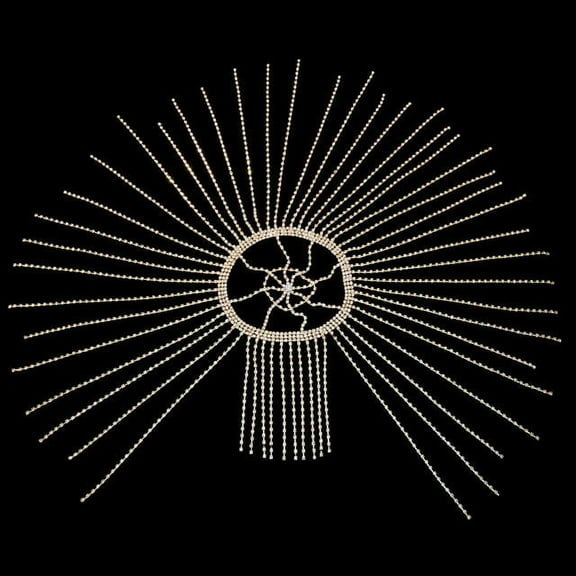 Flash Long Tassel Hair Chain Rhinestone Head Chain Women Crystal Headband Hat Bridal Headpiece Jewelry