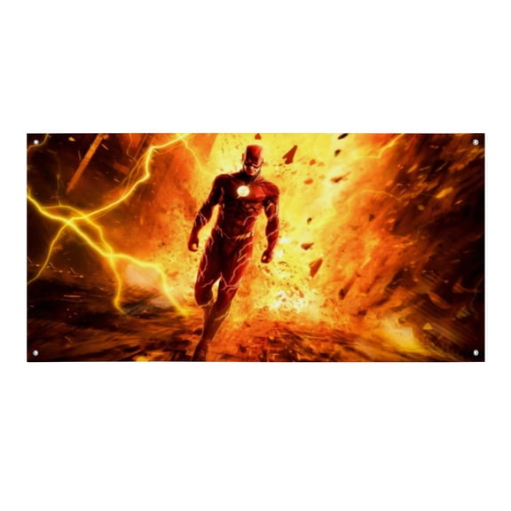 Flash Man Flashman -Theme Backdrops Banner Birthday Party Decor Supplies Personalized Party Backdrop Decoration,5x3ft150x90cm