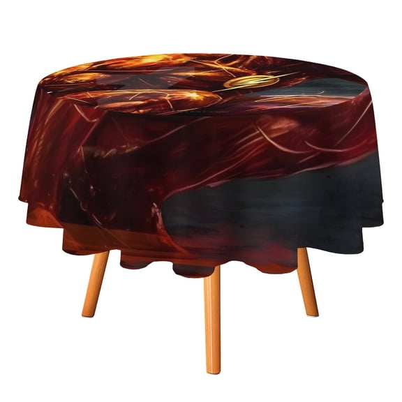 Flash Man Flashman-Theme Round tablecloth has an iconic print, fits most tables, and is easy to care for perfect gifts for fans friends and family.diameter60''(152cm)