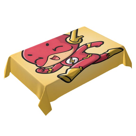 Flash Man Themed Square Tablecloth 54 * 72 Inches Durable Stylish