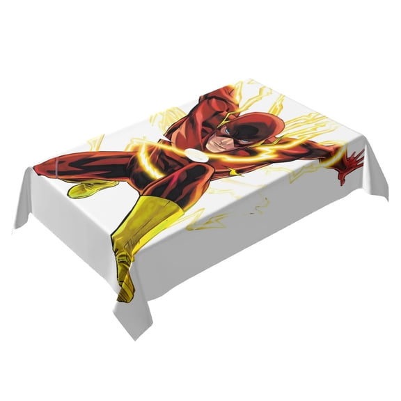 Flash Man Themed Square Tablecloth 54 * 72 Inches Durable Stylish