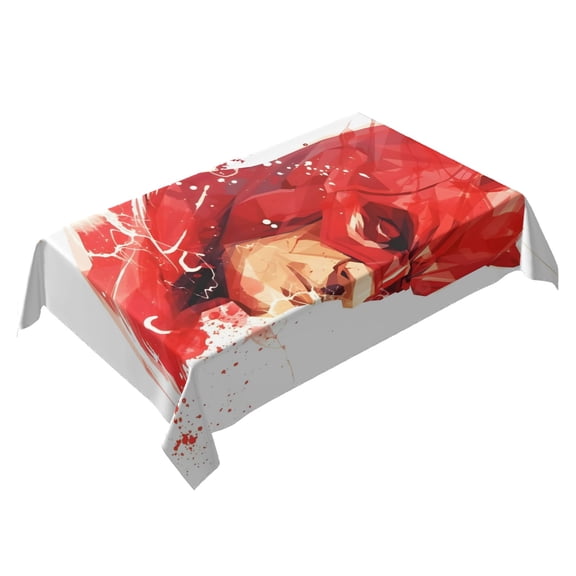 Flash Man Themed Square Tablecloth 54 * 72 Inches Durable Stylish