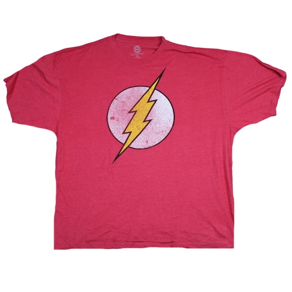 Flash Mens T-Shirt - Super Distressed Classic Bolt Logo (3X-Large Tall)