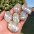 thumbnail image 1 of Flash Moonstone Palm Stone Polished Calming Healing Crystal Tumbled Stone Gift, 1 of 3