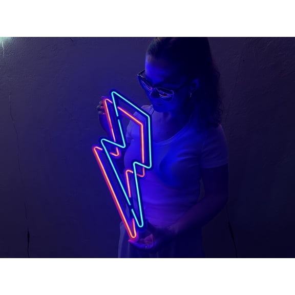 Flash Neon Sign Metal Neon Sign, Neon Sign, Neon Wall Art, Bright and Unique Neon Wall Art, Stunning Neon Sign for Anyroom (With Remote Control)