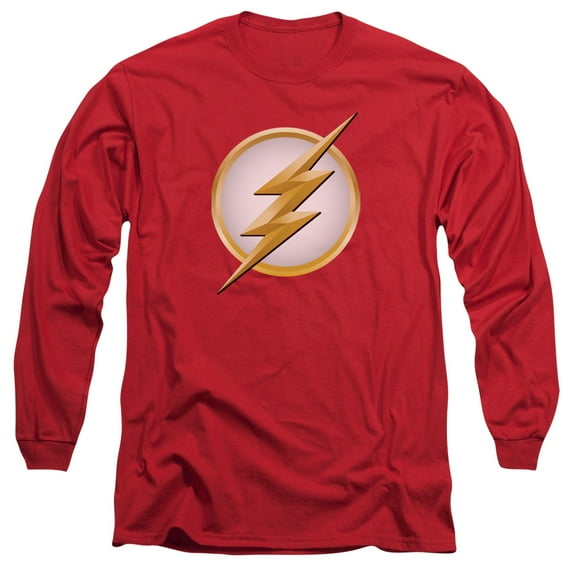 Flash New Logo Long Sleeve Adult 18/1 T-Shirt Red