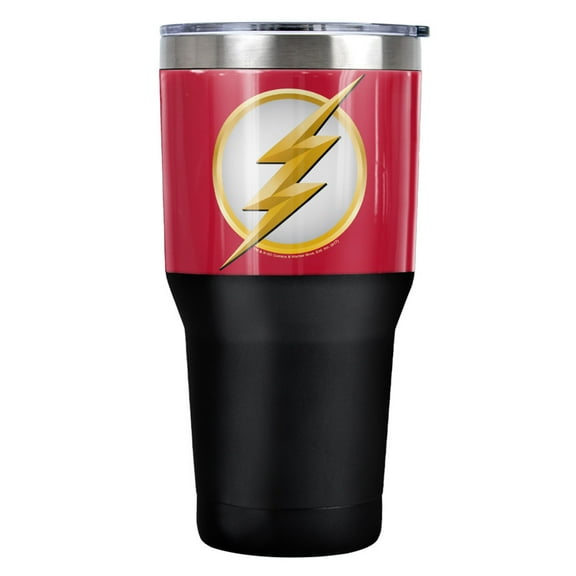 Flash New Logo Stainless Steel Tumbler 30 oz Coffee Travel Cup, Vacuum Insulated & Double Wall with Leakproof Sliding Lid