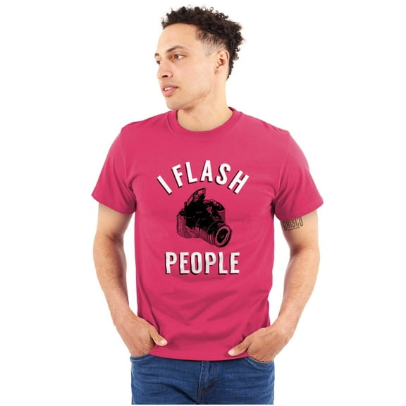 Flash People Photography Funny Saying Plus Size Crewneck Graphic Tee Shirt Brisco Brands 2X