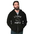 thumbnail image 1 of Flash People Photography Funny Saying Unisex Fleece Graphic Zip Up Hoodie Brisco Brands 2X, 1 of 5