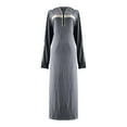 thumbnail image 1 of Flash Pick Olyvenn Men's Long Sleeve Hooded Kaftan Thobe Muslim Abaya Jubba Islam Clothing Long Sleeve Hooded Casual Outwear & Jackets for Men Gray 10, 1 of 3