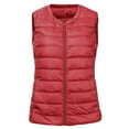 thumbnail image 1 of Flash Pick Olyvenn Women's Lightweight Down Vest Stand Collar Sleeveless Warm Puffer Jacket Gilet Body Warmer Outerwear Red 4, 1 of 9