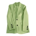 thumbnail image 1 of Flash Picks Olyvenn Women's Blazer Suit Jacket Office Ladies Work Pink Long Sleeve Business Slim Fit One Button Blazer Coat Female Outerwear Tops Green 8, 1 of 3
