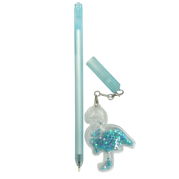 Flash Powder Pendant Blue Ink Pen: 1CT