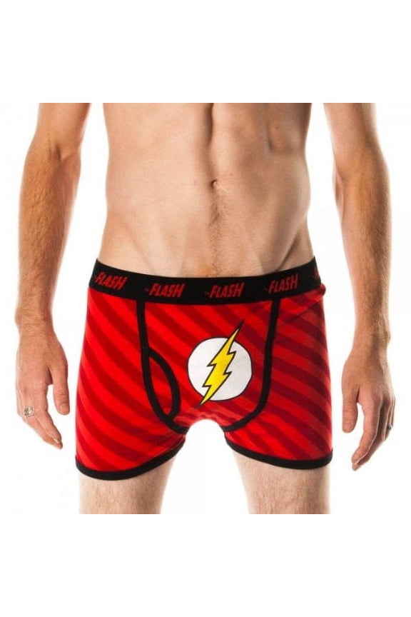 Flash Red Symbol Black Outline Boxer Briefs (2X-Large)