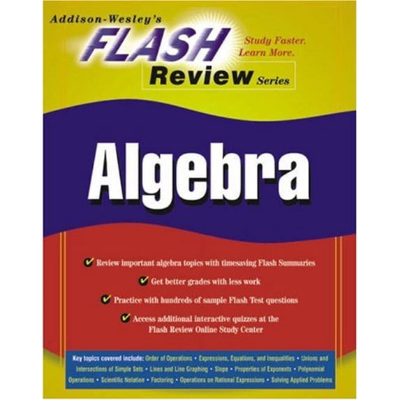 Pre-Owned Flash Review Series: Algebra Paperback