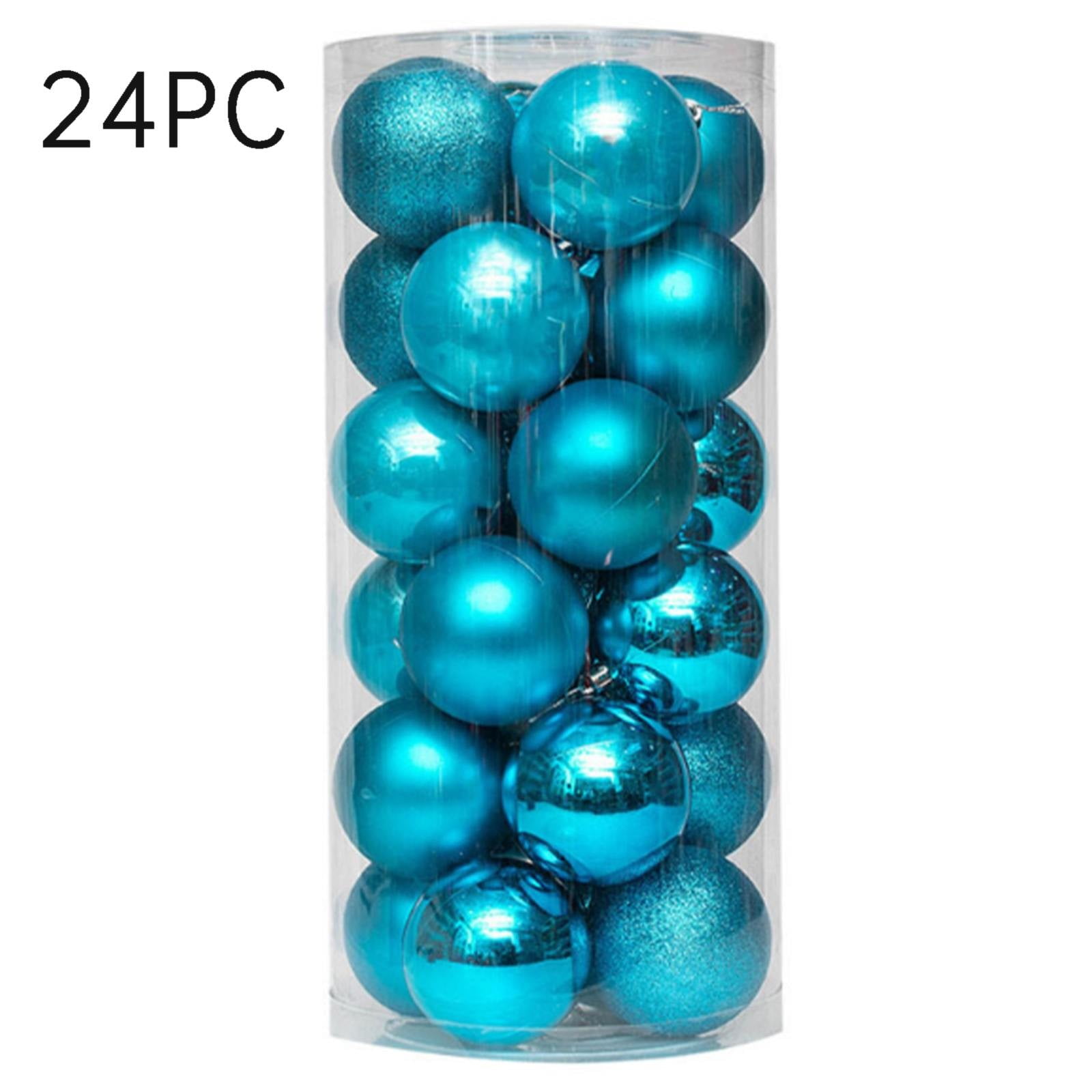 Flash Sale! Christmas Ornaments Christmas Balls 24 Pieces 6Cm Lake Blue