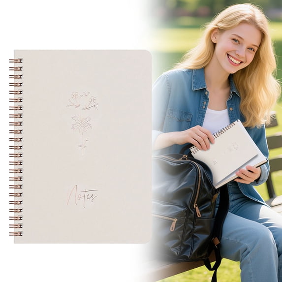 Clearance! Coil Notebook In Beige Color Planner Spiral Notebook