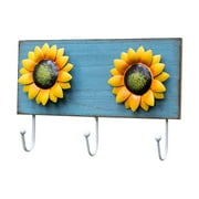 Flash Sale! Eewia Hook Up, Hooks Promotion, Rural Wind and Art Sunflower Decoration Hook Retro Make Old Wooden Cosmetic Hook Creative Store Wall Hanging Wall Decoration A