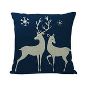 Flash Sale! Eewia Pillowcase Pillowcase, Pillow Case Promotion, Christmas Snowflake Pillow Cover Linen Elks Christmas Tree Santa Clau Sofa Cushion Cover La