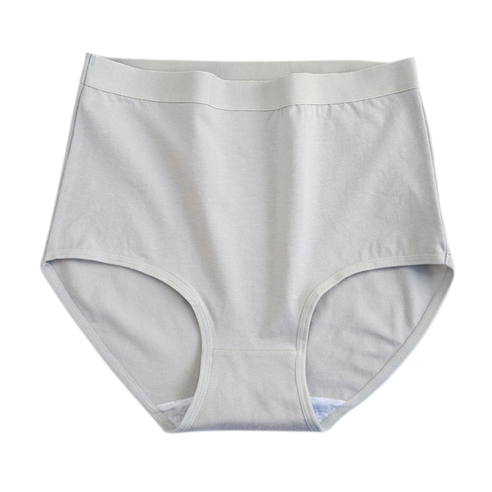 Flash Sale Ends Soon: Womens Underwear Cotton, Blumer de Algodon para Mujer, Women Fashion Solid Color Mid-rise Breathable Leisure Briefs SOPATENOR Gray 2XL