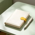 thumbnail image 1 of Clearance! Exquisite Leather Thickened Buckle Notebook Yellow Planner Spiral Notebook, 1 of 4