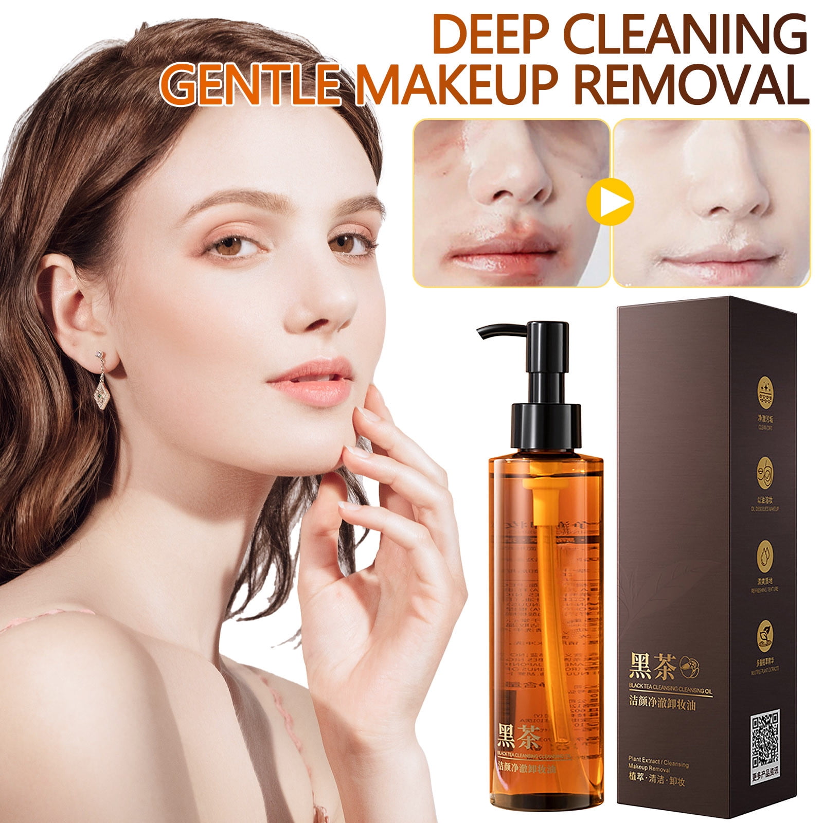 Flash Sale!Makeup Remover Deep Cleansing 3.53oz,Oil Free Eye Makeup Remover Face Makeup from