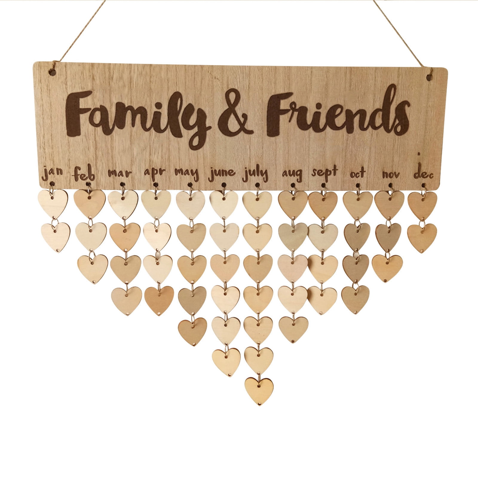 Flash Sale! Plertrvy Wooden Listing Wooden Birthday Anniversary Wall