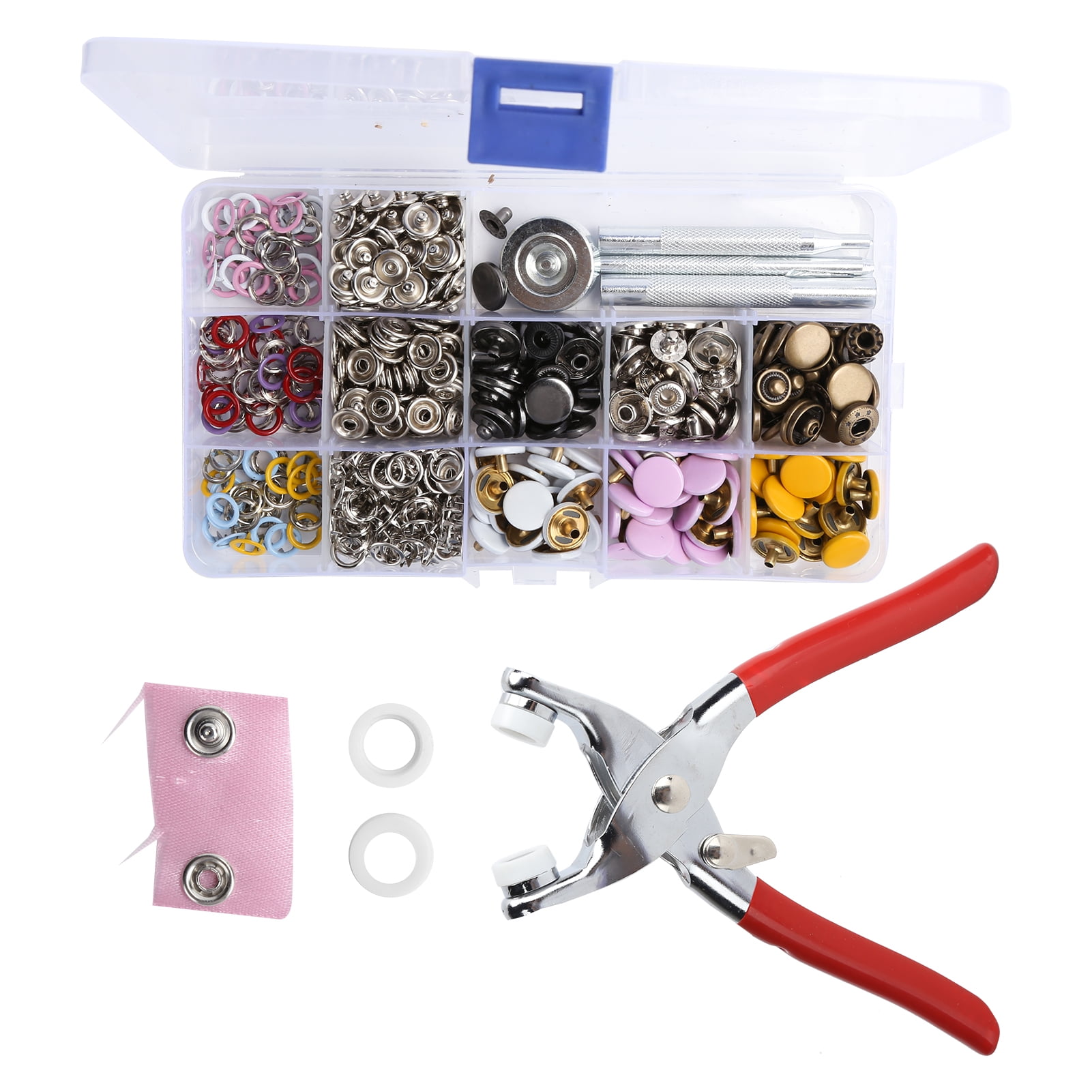 Flash Sale Snap Button Kit Colorful Brass Prong Press Stud Snap ...