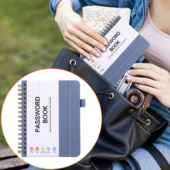 Clearance! Spiral Password Notebook Blue Lined Notebook Composition Notebook