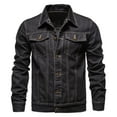 Flash Sale!Syhpoeug Denim Jacket Men's Single Breasted Denim Jacket