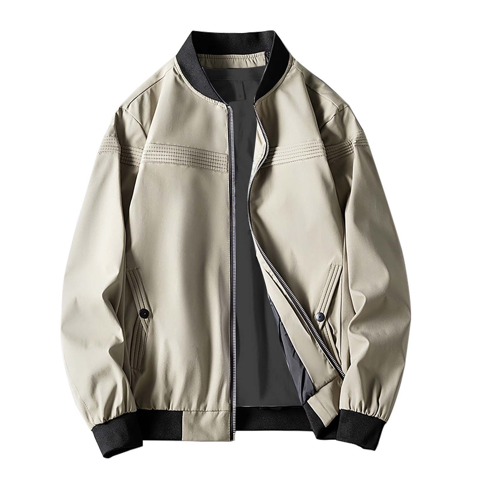 Flash Sale!Syhpoeug Jacket for Men's Jacket Spring and Autumn Casual
