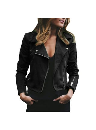 Plus size womens leather jackets clearance sale