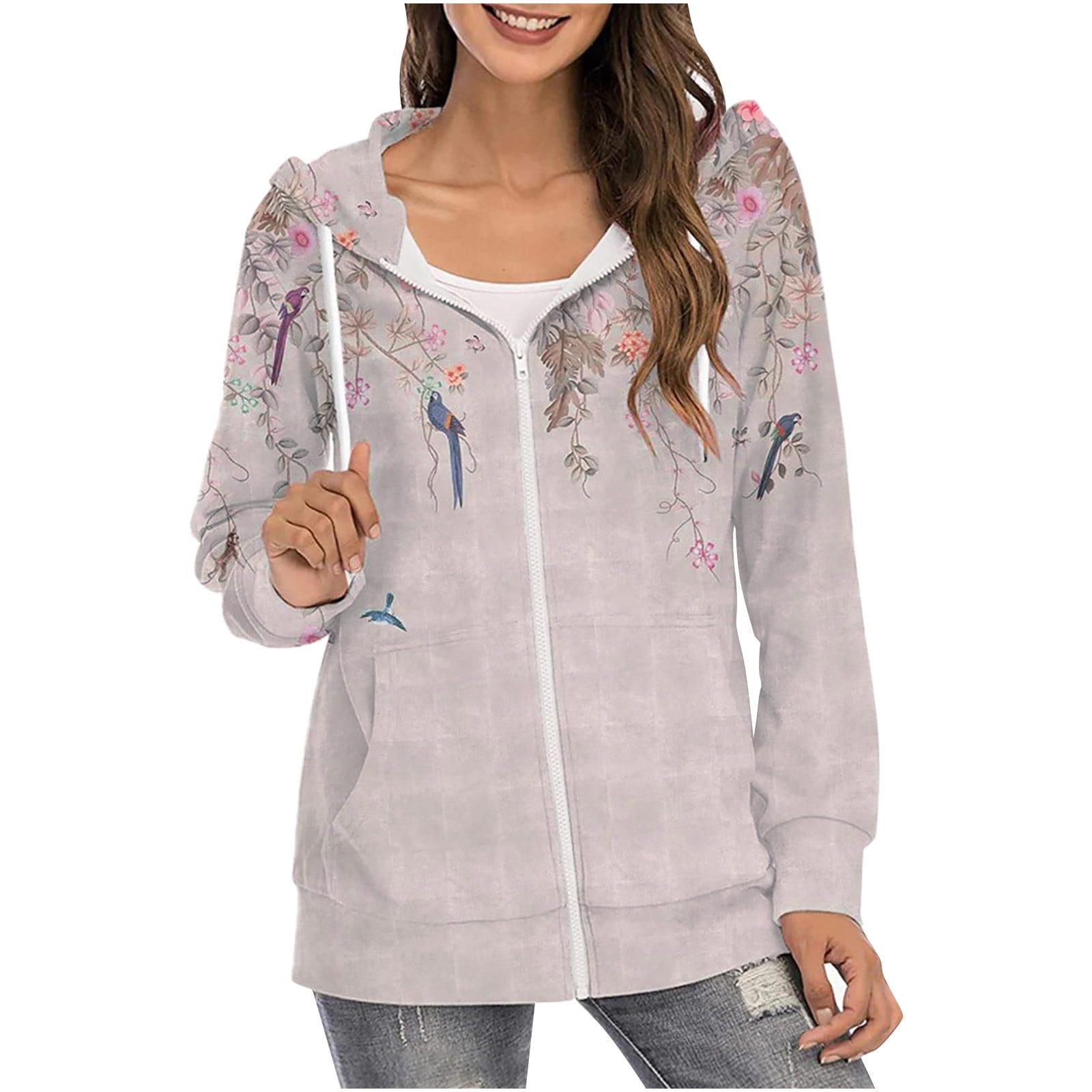 Jacketars Women Floral Hoodie