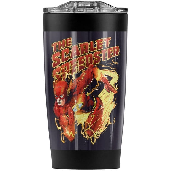 The Flash Scarlet Speedster Stainless Steel Tumbler 20 oz Coffee Travel Mug/Cup, Vacuum Insulated & Double Wall with Leakproof Sliding Lid | Great for Hot Drinks and Cold Beverages