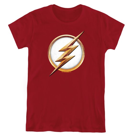 Flash Season 4 Logo Women's T Shirt, Cardinal, Medium