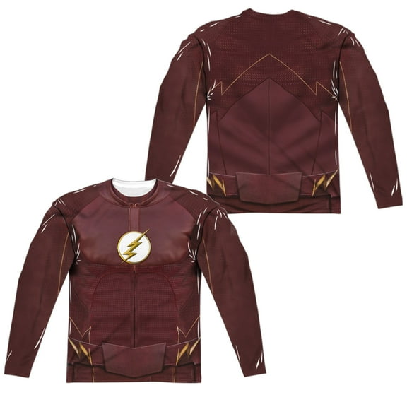 Flash - Season Four Uniform (Front/Back Print) - Regular Fit Long Sleeve Shirt - XXX-Large