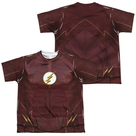 Flash - Season Four Uniform (Front/Back Print) - Youth Short Sleeve Shirt - Large