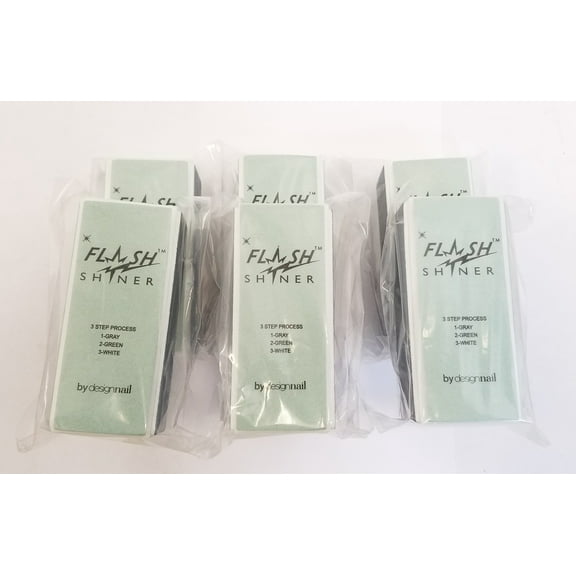 Flash Shiner Nail Buffer 3 Ways - Pack of 6