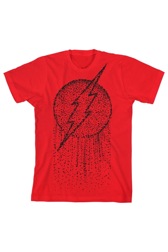 Flash Splatter Logo Boy's Red T-shirt-XL