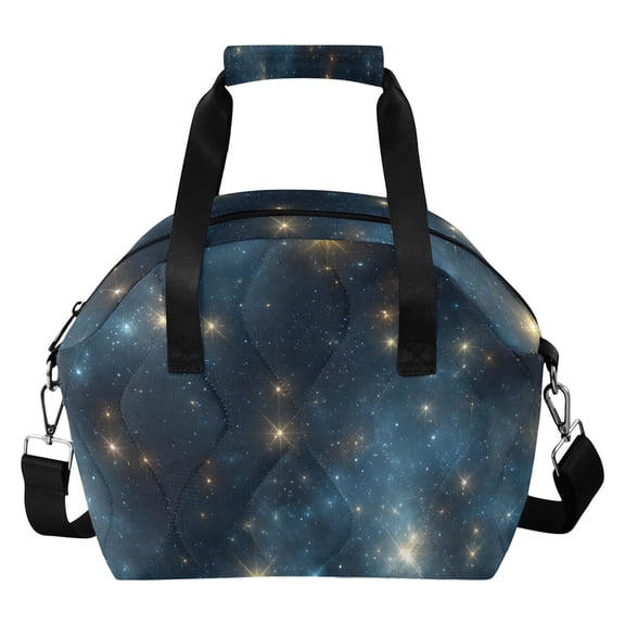 Flash Stars in Night Insulated Lunch Bag Reusable Quilted Lunch Box Waterproof Leakproof Lunch Container