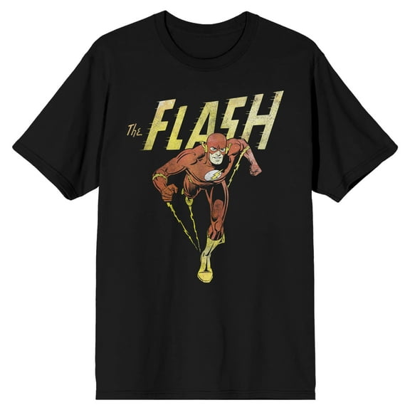 Flash Superspeed Run Men's Black T-shirt-Medium