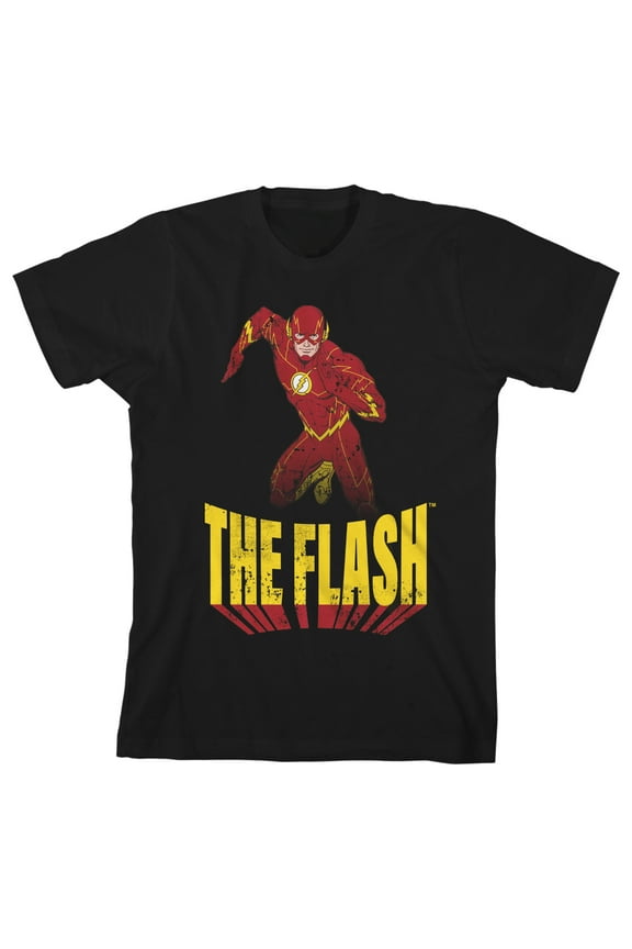 Flash Superspeed Run Toddler Boy's Black T-shirt-2T