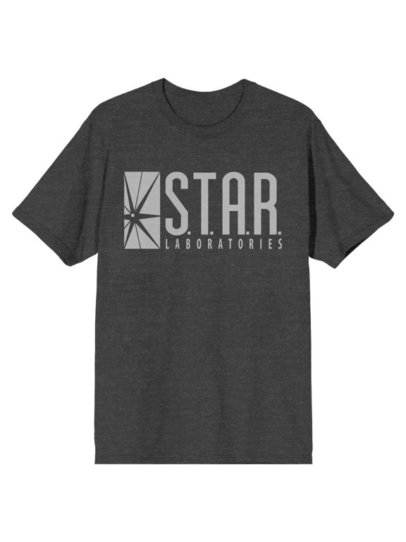 Flash TV Show Star Laboratories Logo Men's Charcoal Heather T-shirt-Small