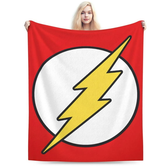 The Flash Throw Blanket, Movie Characters Blankets for Kids Teens Adult, Funny Cartoon Soft Flannel Blanket, Holiday Party Decorating Supplies , for Travel Office Outdoor Home Bed, 80"X60"